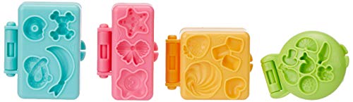 Play-Doh Treatsies - Mesa para 4 pequeños juguetes de comida con mini tocino, aguacate, batido, personajes de pizza