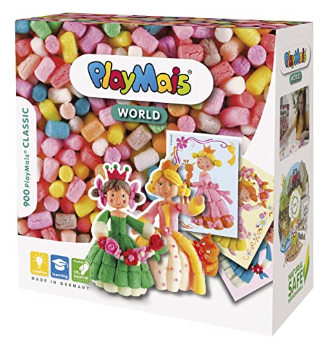 PlayMais World Princess Kit de Manualidades para niños y niñas a Partir de 3 años I 850 Piezas de Colores, Plantillas e Instrucciones para Manualidades I estimula Creatividad y motricidad