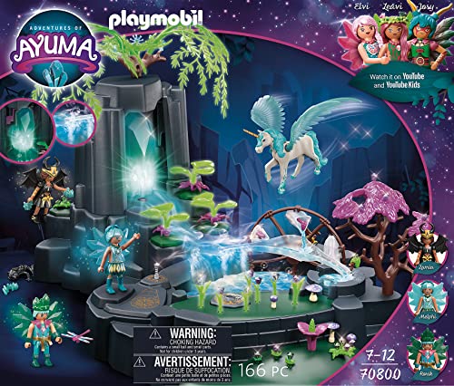 PLAYMOBIL Adventures of Ayuma 70800 Fuente de Energía Mágica, para Jugar con el Agua, con Función de Luz y Niebla, A Partir de 7 Años