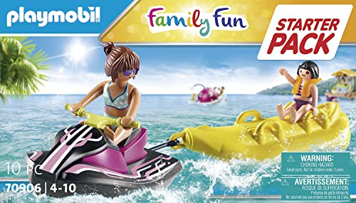 PLAYMOBIL Family Fun 70906 Starter Pack Moto de Agua con Bote Banana, Flotante, Juguete para niños a Partir de 4 años