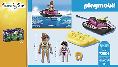 PLAYMOBIL Family Fun 70906 Starter Pack Moto de Agua con Bote Banana, Flotante, Juguete para niños a Partir de 4 años