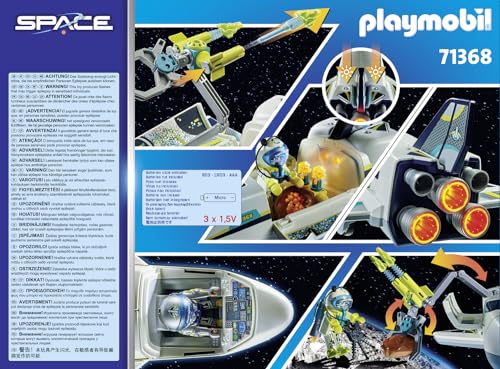 PLAYMOBIL Space Promo Packs 71368 Misión Espacio Lanzadera, Vuelo Espacial, astronautas en Equipo de investigación, Juguetes para niños a Partir de 4 años