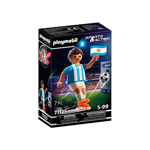 PLAYMOBIL Sports y Action Jugador de Fútbol Argentina 71125, a Partir de 5 años