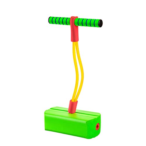 Pogo Stick Pogos Saltarines Childrens Fun Safe Soft Pogo Stick,manijas Cómodas Duradero Y Antideslizante,Ayuda A Entrenar El Equilibrio (Color : Green)
