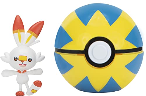 Pokemon Figuras 5 cm Scorbunny – Juguetes Clip N Go Nueva 2023 – Figuras Bolas Licenciado Oficialmente Juguetes