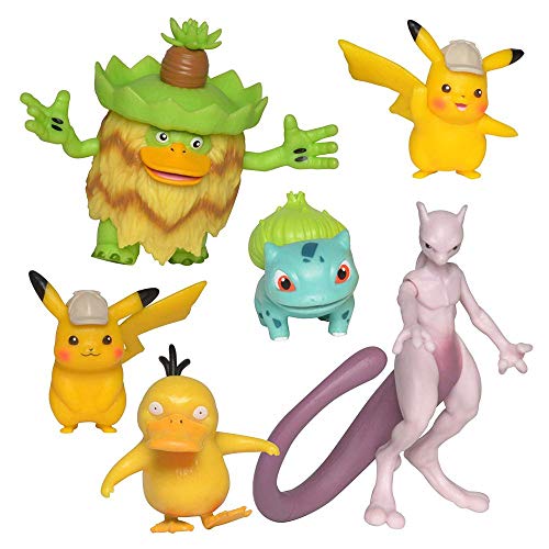 Pokemon Multi Pack | 6 Acción Figuras del Juego en Set Detective Pikachu