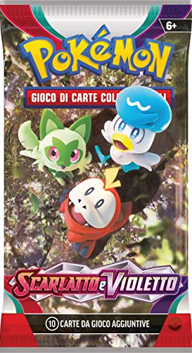 Pokémon- Paquete expansión Escarlata y Violeta GCC (Tres Sobres y Papel Promocional holográfico Dondozo) edición en Italiano (184-60398)