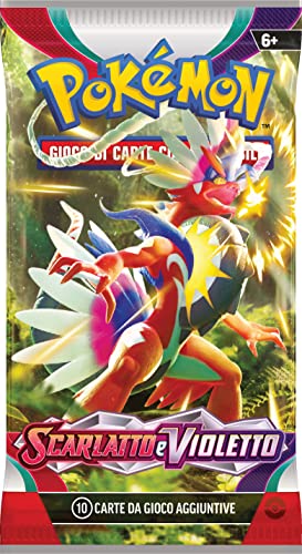Pokémon- Paquete expansión Escarlata y Violeta GCC (Tres Sobres y Papel Promocional holográfico Dondozo) edición en Italiano (184-60398)
