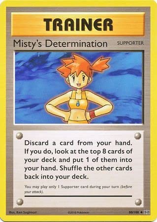 Pokemon Tarjeta Individual MISTY'S DETERMINATION 80/108 EVOLUTIONS