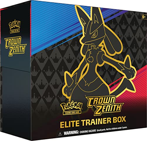 Pokemon TCG: Crown Zenith Elite - Caja de Entrenamiento (10 potenciadores y Accesorios Premium)