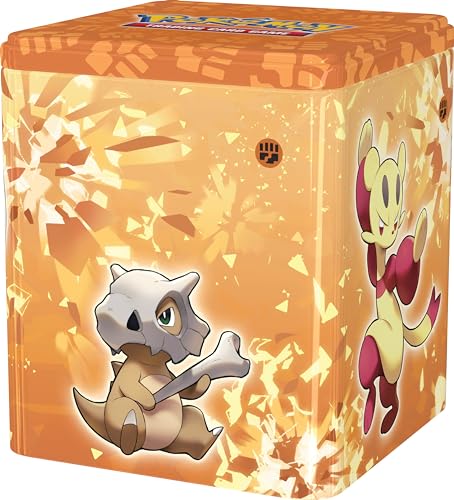 Pokemon TCG: Lata de Lucha apilable, Lycanroc (3 Paquetes de Refuerzo y Moneda)