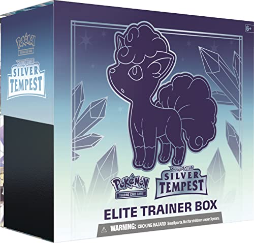 Pokemon TCG: Sword & Shield—Silver Tempest Elite Trainer Box (8 Boosters Premium Accesorios)
