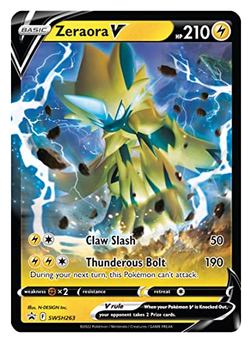 Pokémon- Zeraora (60 Cartas, Listo para Jugar) Baraja de Batalla V, Multicolor (699-17150)