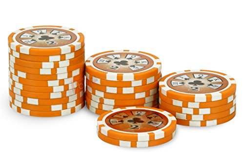 fichas de poker color naranja