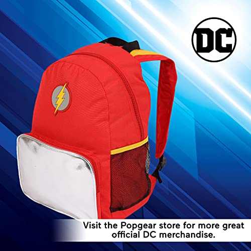 Popgear DC Comics Justice League The Flash Logo Boys Mochila | Producto Oficial Equipaje para niños, Rosso, Talla única
