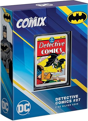 Power Coin Detective Comics 27 Batman DC Comix 2 Oz Moneda Plata 5$ Niue 2023