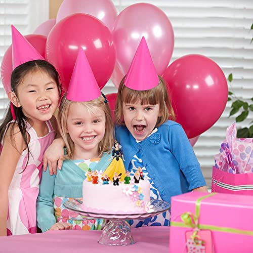 Princess Blancanieves y los Siete Enanos, incluye muñeco y figuras enanas modelo decoración para tartas, decoración de tartas, decoración congelada para tarta de cumpleaños congelado, 8 unidades