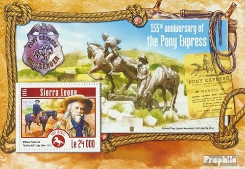 Prophila Collection Sierra Sierra Leona Leona Bloque 778 (Completa. edición.) 2015 Pony Express (Sellos para los coleccionistas) Caballos