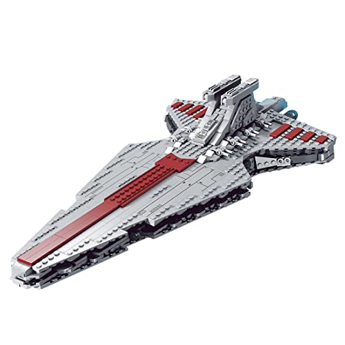 Purfresh Tecnología bloques de construcción destructor de estrellas, modelo Space Wars Crucero espacial, Mini Venator Class Crucero 6685 bloques de sujeción compatible con Lego 30053