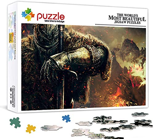 Puzzle 1000 Piezas para Adultos, Puzzle Dark Souls II, Pequeña Mini Rompecabezas Resistente, Grueso Y Difícil para Juegos de Fiesta, Niños, Amigos de La Familia. 38X26cm