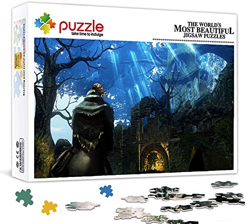 Puzzle 1000 Piezas para Adultos, Puzzle Dark Souls, Pequeña Mini Rompecabezas Resistente, Grueso Y Difícil para Juegos de Fiesta, Niños, Amigos de La Familia. 38X26cm