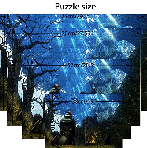 Puzzle 1000 Piezas para Adultos, Puzzle Dark Souls, Pequeña Mini Rompecabezas Resistente, Grueso Y Difícil para Juegos de Fiesta, Niños, Amigos de La Familia. 38X26cm
