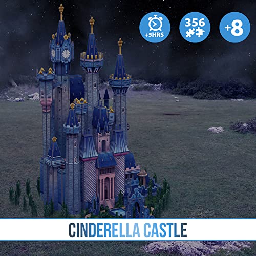 Puzzle 3D Disney - Castillo Princesas Disney Cenicienta, Puzzle 3D Castillo Disney, Puzzle Princesas Disney Niñas Y Niños Más 8 Años, Puzzle Disney, 365 Pcs