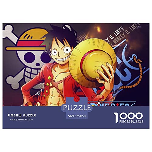 Puzzle De 1000 Piezas, Puzle para Adultos, Imposible Rompecabezas, Juego De Habilidad para Toda La Familia, Animación：One Piece Puzzle Colorido De Juego. Puzle para Decoración del Hogar.