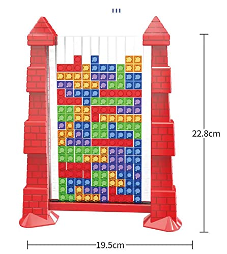Puzzle For Tetris de Madera Brain Teaser Toy Juguete de juego For Tetris de jirafa acrílica/castillo Ejercicio de pensamiento de bloques de construcción de rompecabezas juegos de mesa (Castle)