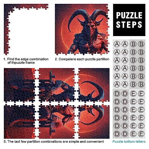 Puzzle para adultos y niños Puzzle de madera Señor Oscuro 1000 piezas juego práctico 38x52 cm