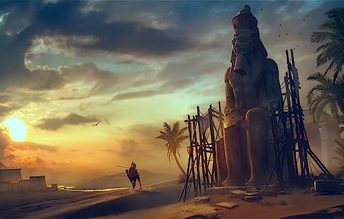 Puzzles Adultos 1000 Piezas, Faraón Egipcio En El Desierto Rompecabezas De Madera 75X50Cm