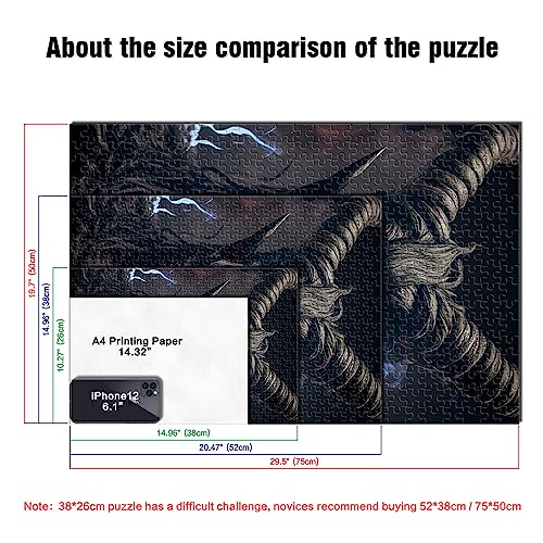 Puzzles para adultos Regalos El Puzzle de Madera del Señor de la Oscuridad es ideal como regalo para toda la familia y este 38x52 cm