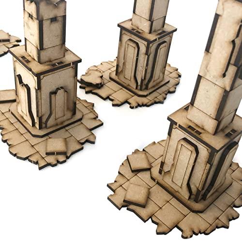 Pwork Wargames Medieval Lost Burg 04 - Escenografía de Ciudad Medieval para miniaturas en Escala 28mm / 35mm - Miniaturas de Mesa Wargame Terreno de escenografía 3D - MDF 3mm