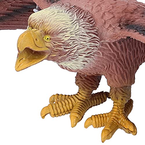 Pwshymi Adornos de Modelo de águila de Alta simulación, decoración de Escritorio, Juguete Educativo para niños, Modelo de águila Colgante(Águila marrón)