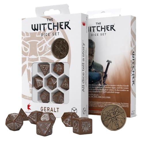 Q-Workshop WGE3V - The Witcher Dice Set: Geralt - The Roach's Companion (7), 2,29 x 10,67 x 15,24 cm