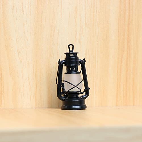 Qianly 1:6 Medieval Vintage Lámpara de Aceite Linterna para
