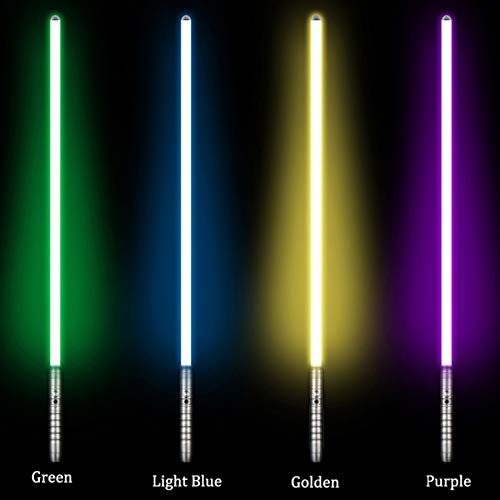 QMMD Cosplay Lightsaber Color Change 11 Lucas Light Saber Jedi Sith Force FX Heavy Duel Sonido Fuerte, Force FX Lightsaber para Adultos, Soporte Real Duelo 85cm,Negro