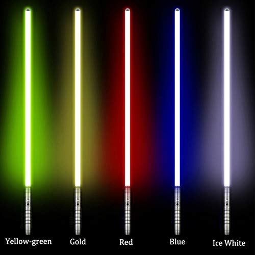 QMMD Cosplay Lightsaber Color Change 11 Lucas Light Saber Jedi Sith Force FX Heavy Duel Sonido Fuerte, Force FX Lightsaber para Adultos, Soporte Real Duelo 85cm,Negro