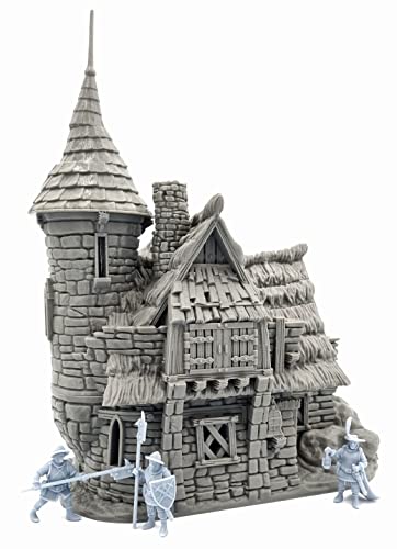 QP3D - Thistlewick Cottage House - Fantasy Terrain Scenery para sobremesa y RPG 28-32mm Miniaturas Wargame Props DnD D&D, 3D Impreso y Pintable