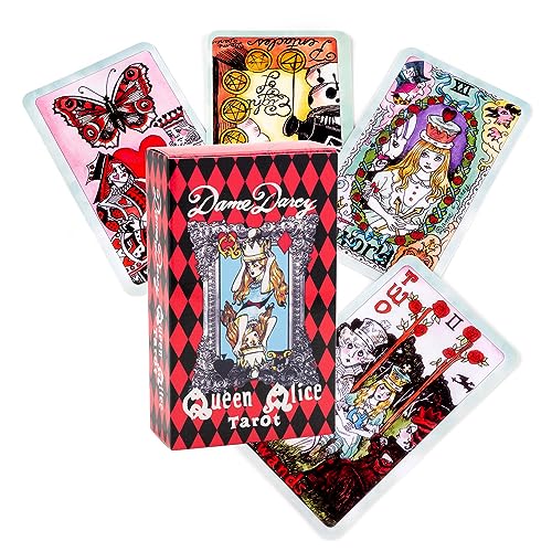 Queen Alice Tarot # European and American Queen Style Alice Tarot Tarot, hechas de tarjetas de tarot Panweite, 10 x 6 cm, 78 tarjetas