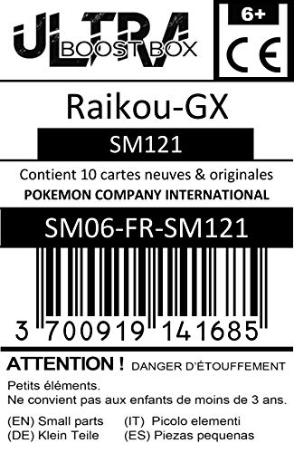 Raikou-GX SM121 - #myboost X Soleil & Lune 6 Lumière Interdite - Box de 10 Cartas Pokémon Francés