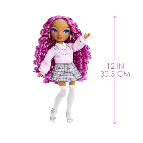Rainbow High Fashion Doll - Lilac Lane - Muñeca de Moda Morada con Conjunto de Moda - con Gafas y más de 10 Coloridos Accesorios de Juego - Ideal para Niños de 4 a 12 Años y Coleccionistas