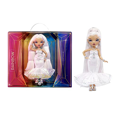 Rainbow High Holiday Edición de Colección 2022 Muñeca de Moda - Roxie Grand - con Pelo Multicolor, Vestido con Diamantes y Accesorios para muñecas - Edad: 6+ años