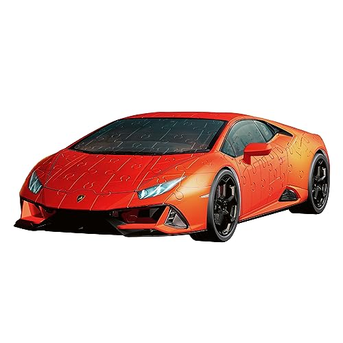 Ravensburger - 3D Puzzle Lamborghini Huracán EVO, Vehiculos, 108 Piezas, 10+ Años, Nueva Versión