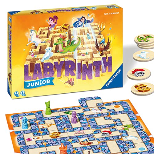 Ravensburger Labyrinth Junior-Juegos de Mesa Familiares The Moving Maze para niños a Partir de 4 años, Multicolor (20847)