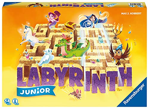 Ravensburger Labyrinth Junior-Juegos de Mesa Familiares The Moving Maze para niños a Partir de 4 años, Multicolor (20847)