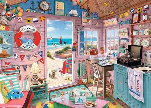 Ravensburger My Haven No.7 The Beach Hut 1000 Piece Jigsaw Puzzle for Adults & for Kids Age 12 and Up