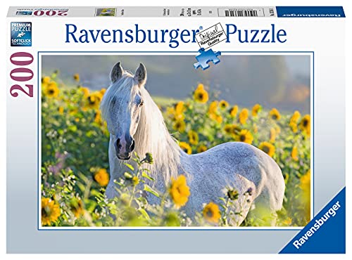Ravensburger- Puzzle Caballo Blanco, 200 Piezas, Rompecabezas para Adultos, Exclusivo en Amazon