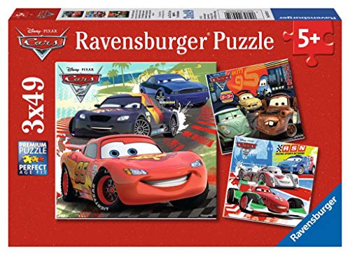 Ravensburger Puzzle, Cars 2, 3x49 Piezas, Puzzles para Niños, Edad Recomendada 5+, 09281 9