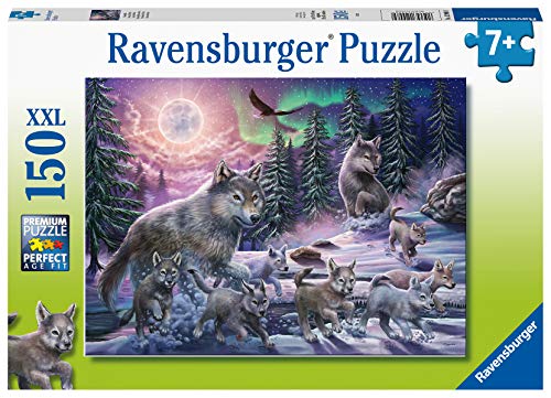 RAVENSBURGER PUZZLE- Nordwölfe Heart Ravensburger 12908-Puzzle Infantil (150 Piezas), diseño de Lobos del Norte, Multicolor (12908)